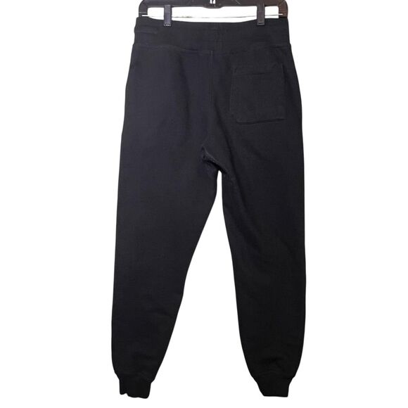 Civil Regime Sweatpants Mens Small Black Joggers Rebel Youth Rose Graphic Cuffed - Picture 3 of 13